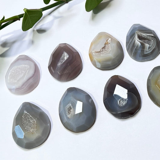 Faceted Grey Agate
