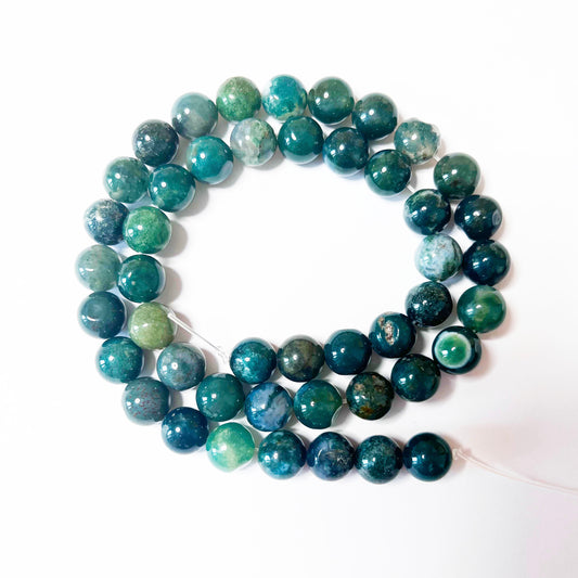 Moss agate loose beads 6mm/8mm/10mm