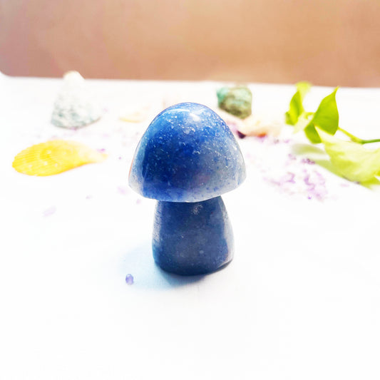 Blue aventurine mushroom