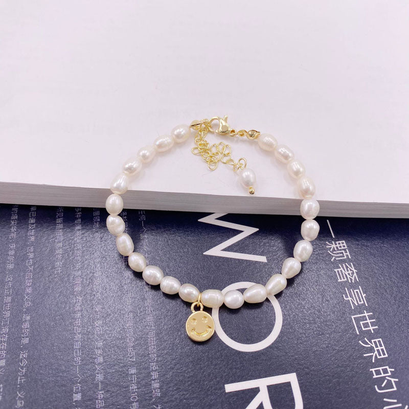 Rice pearl necklace& bracelet