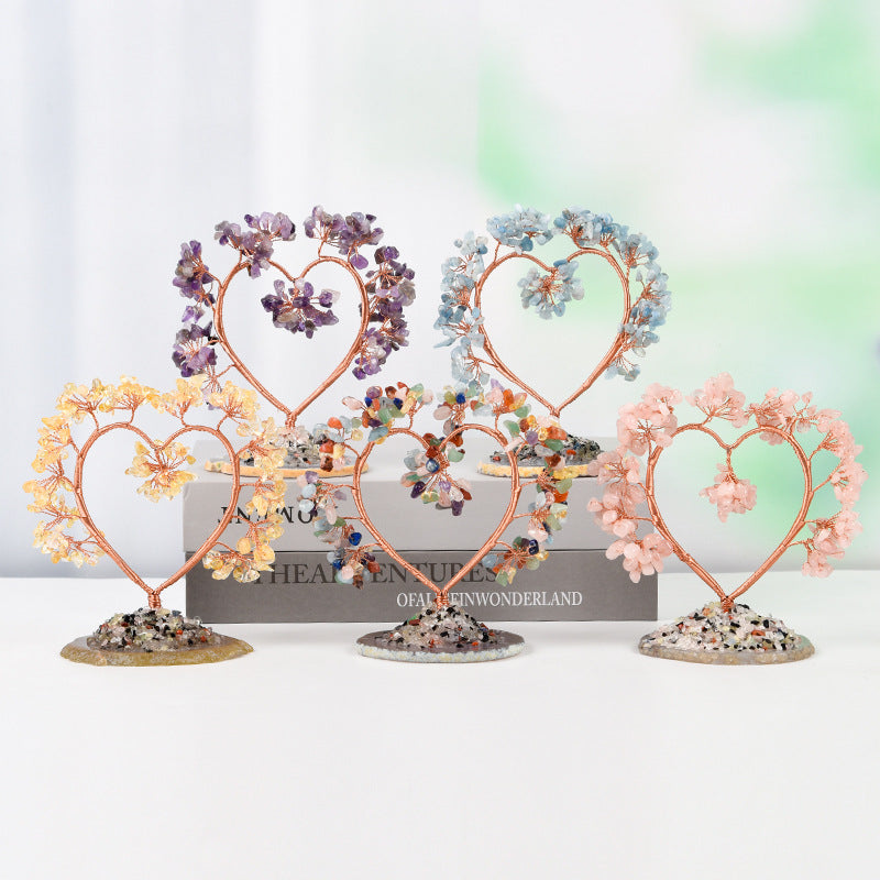 Heart shape crystal love tree