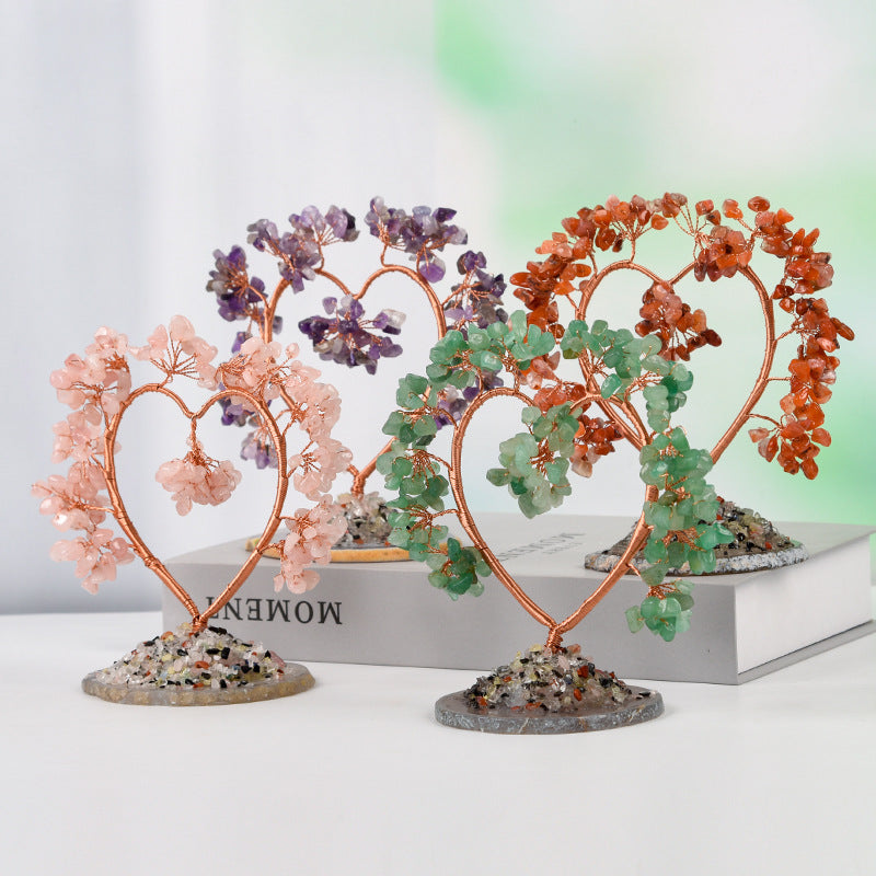 Heart shape crystal love tree