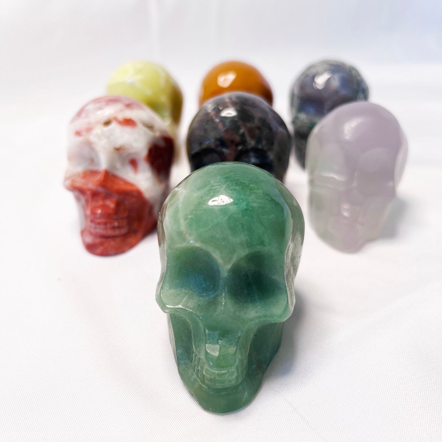 Skull crystal carvings