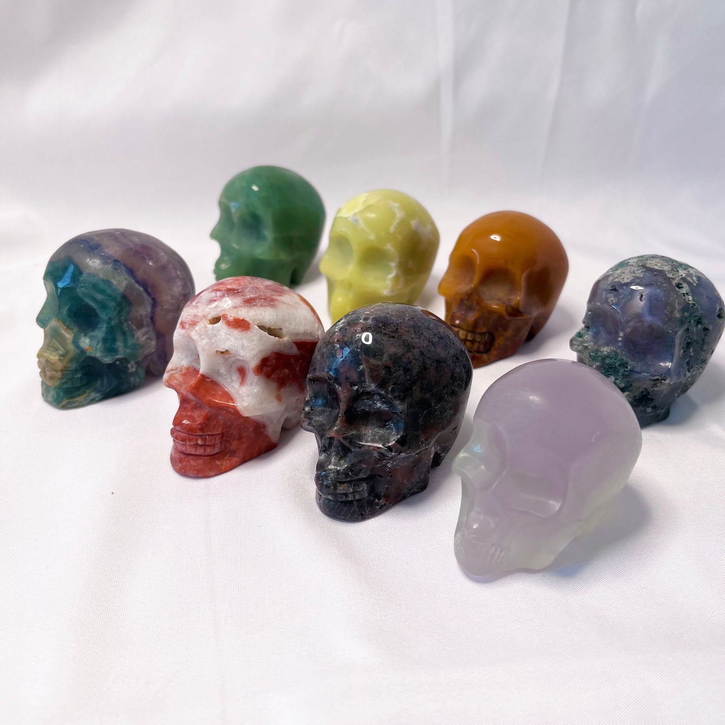 Skull crystal carvings