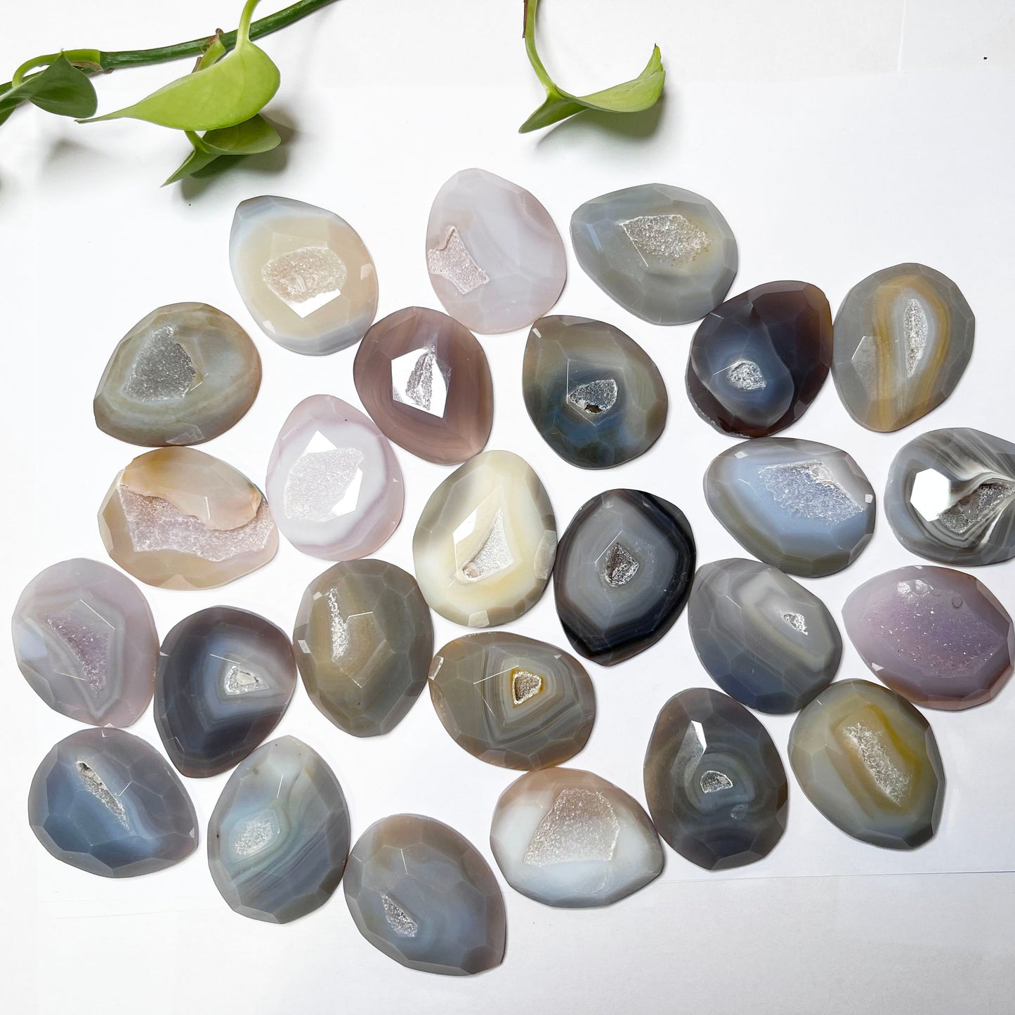 Faceted Grey Agate