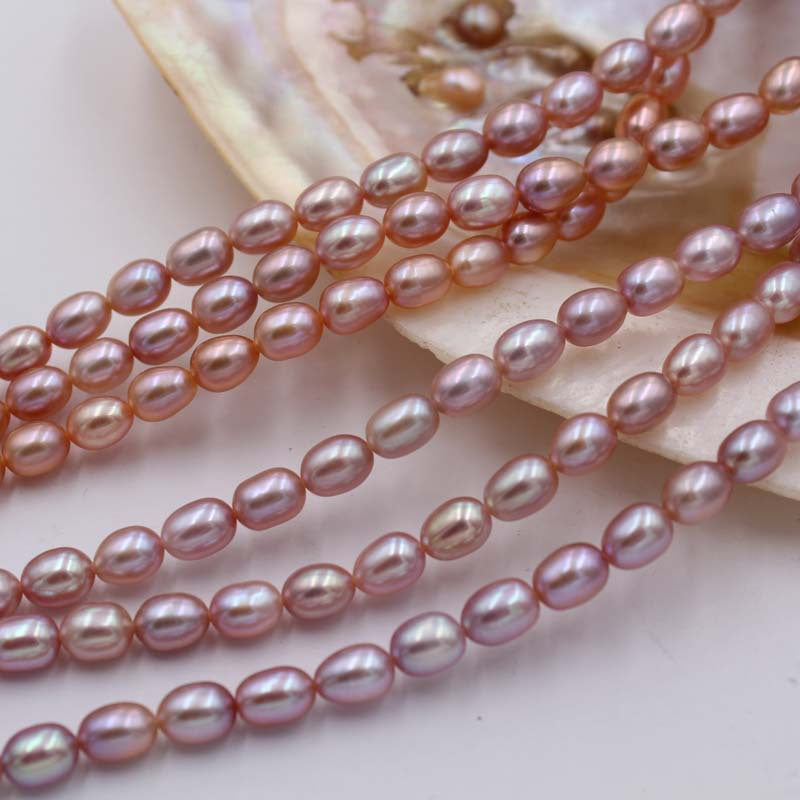 AAA white/pink/purple rice pearls