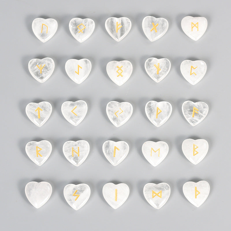 Viking  Rune Letters  Alphabet SVG Heart Shape Crystal