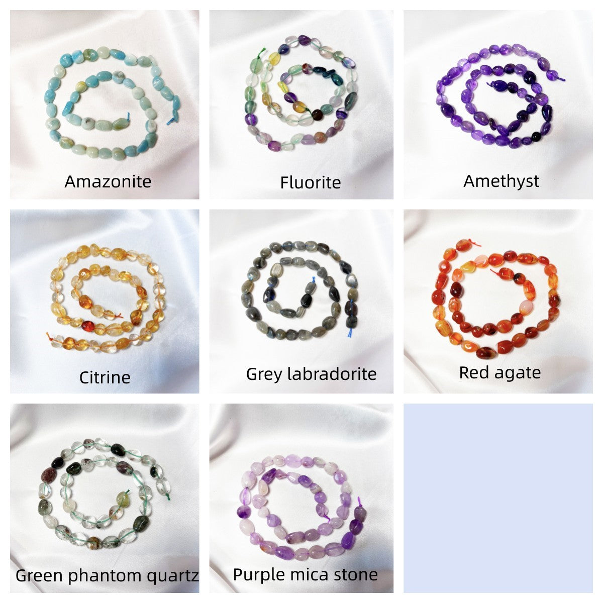 Crystal Tumbled Pebble Beads 1002