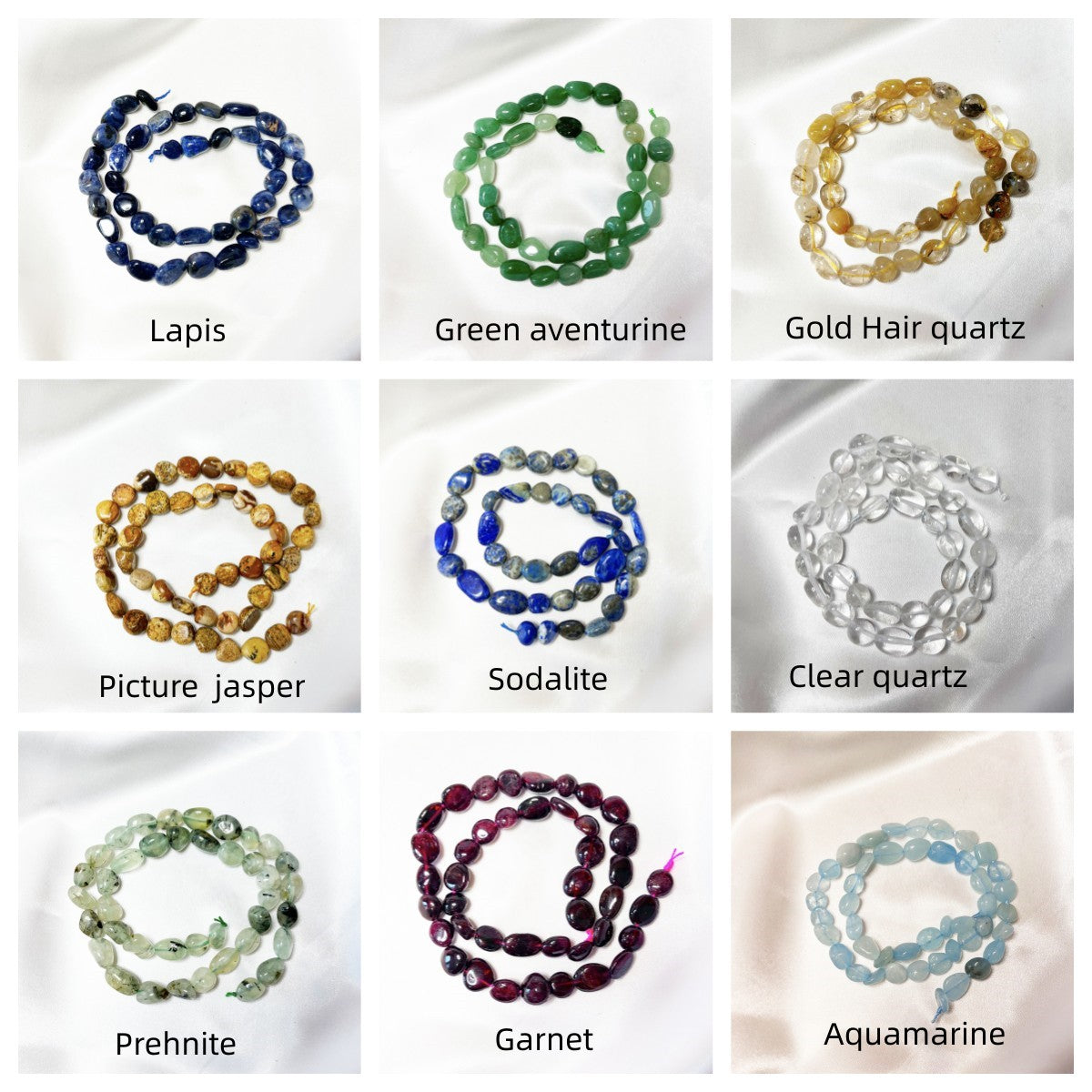 Crystal Tumbled Pebble Beads 1002