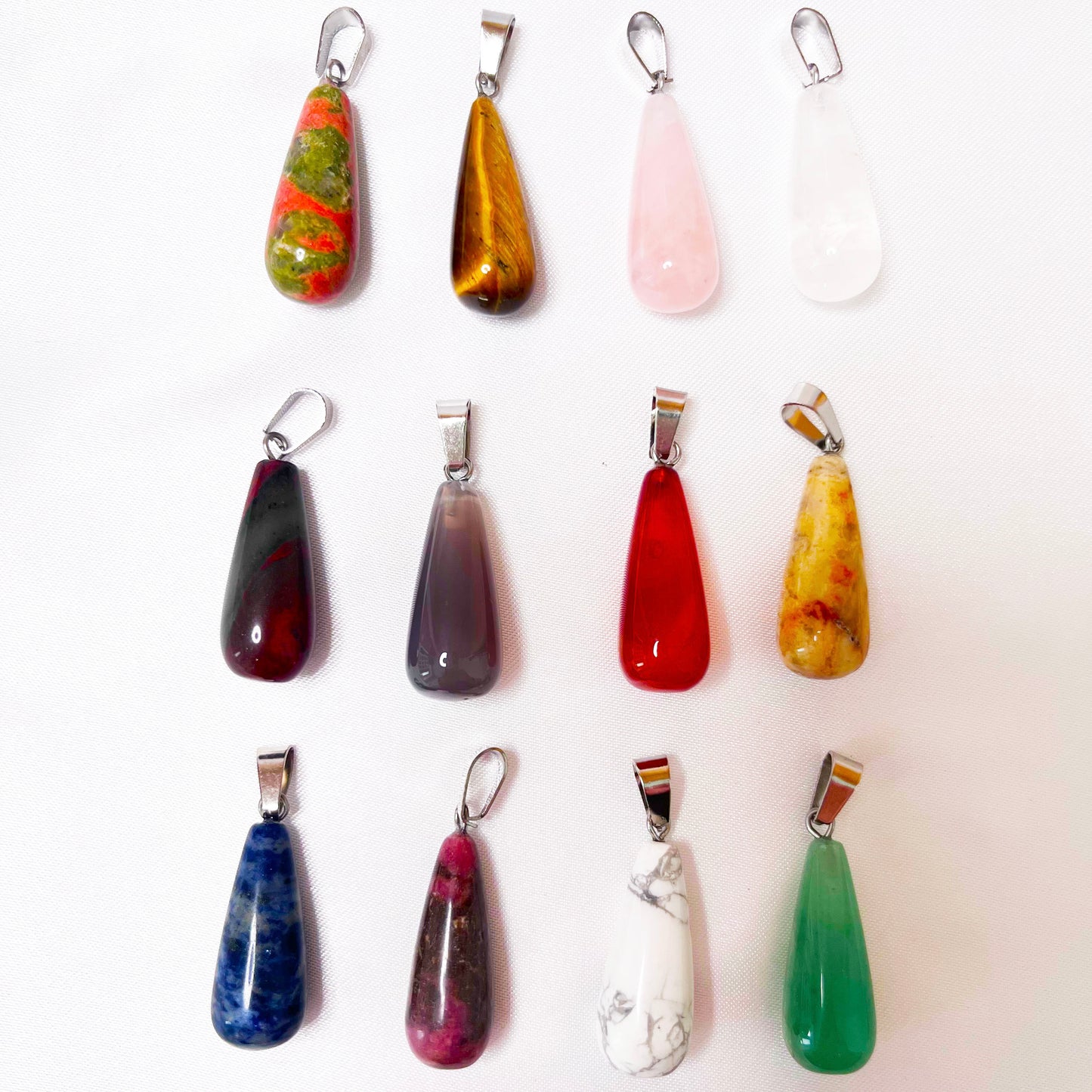 Tear drop crystal pendant