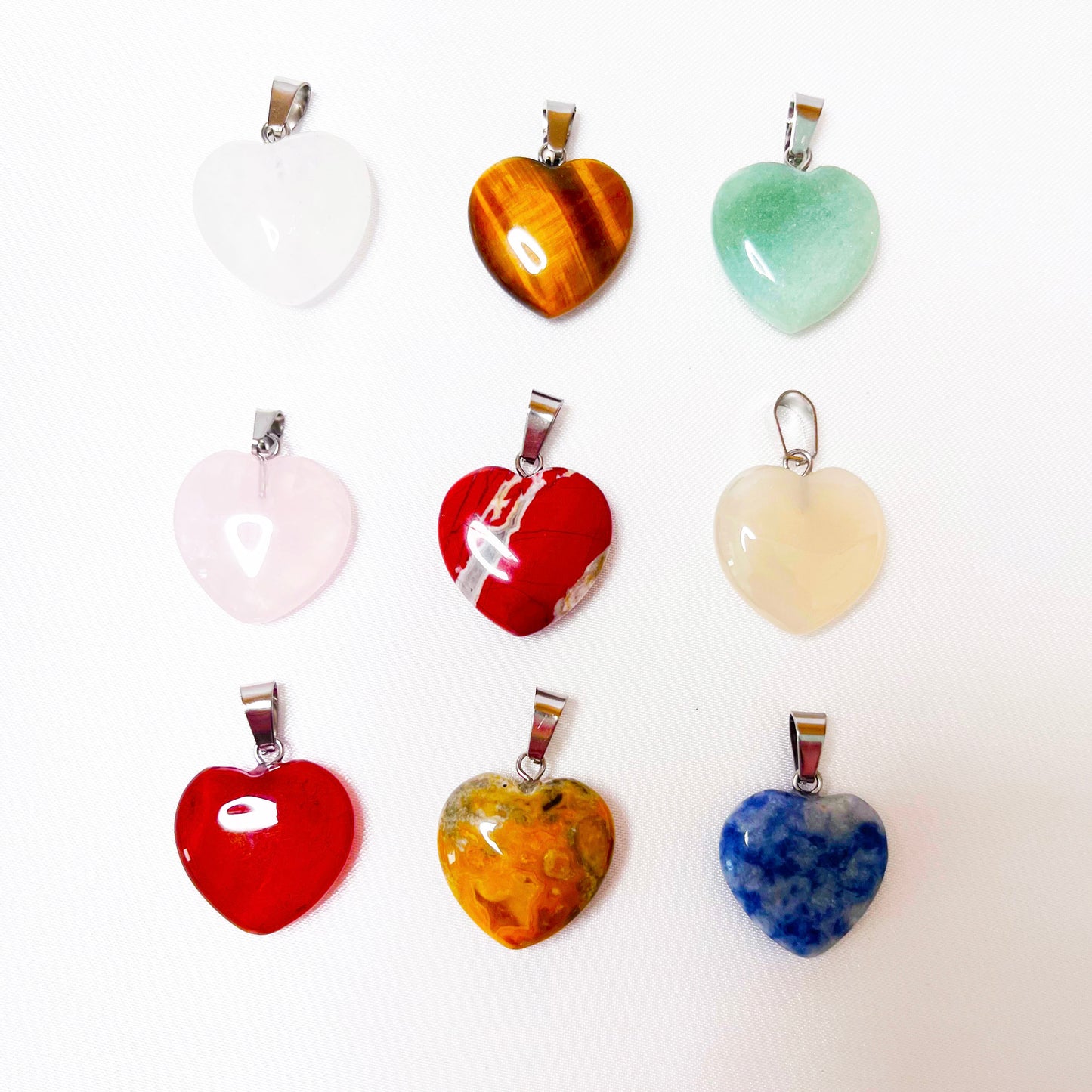 heart shape crystal pendant