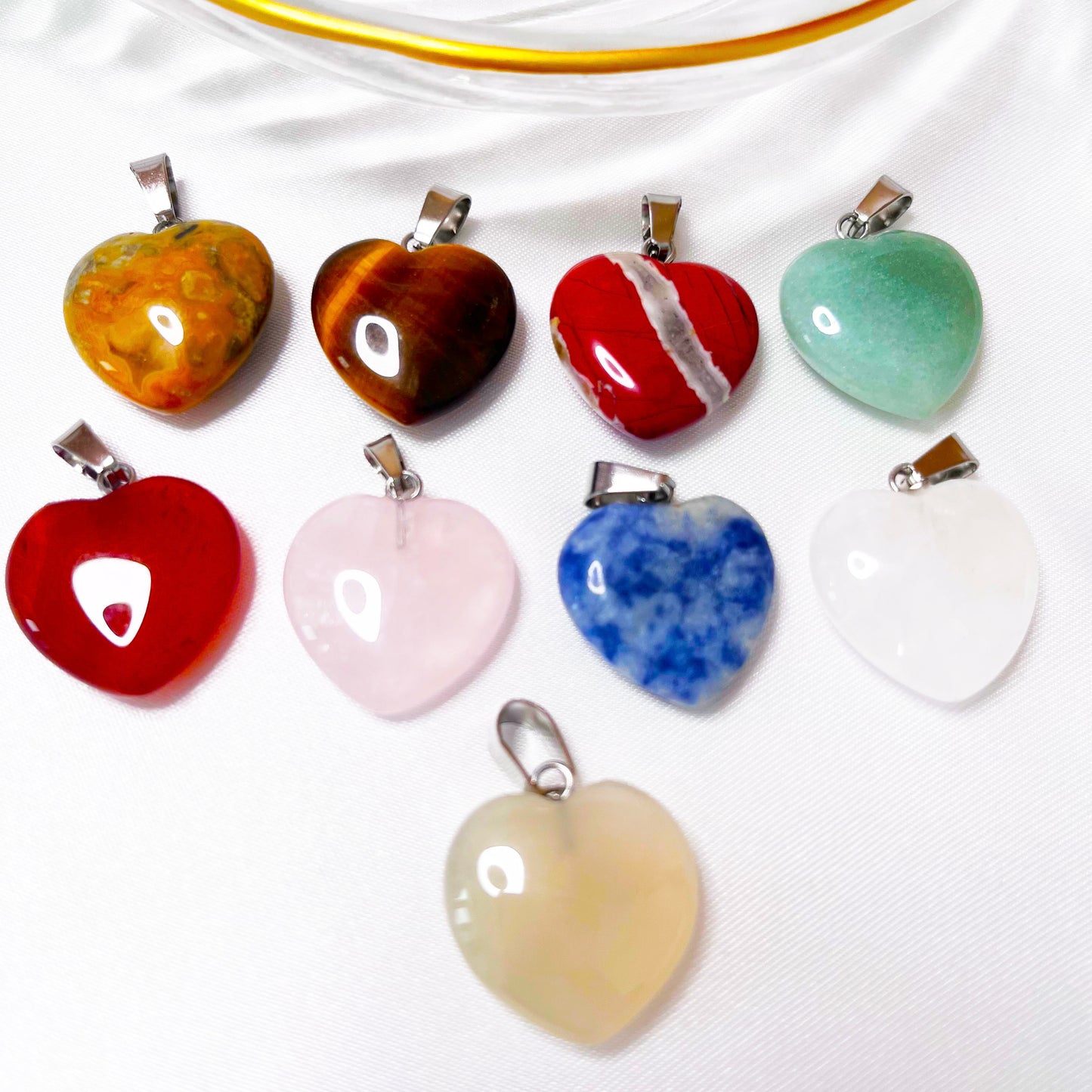 heart shape crystal pendant