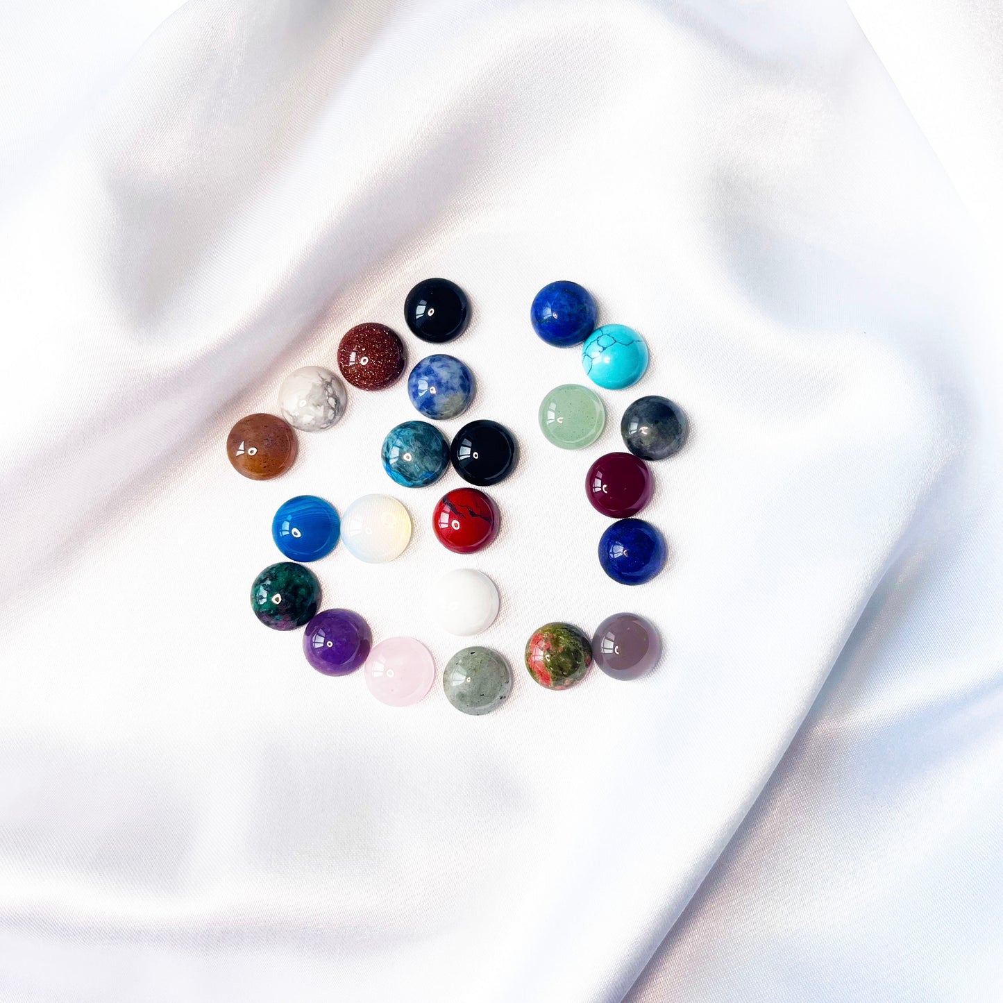 12mm Round Cabochons Flatback Dome (no hole)