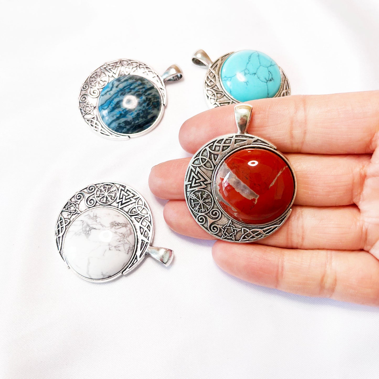 Moon and sun pendant